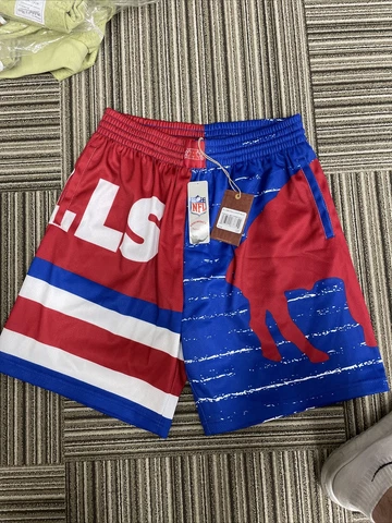NEW MITCHELL AND NESS BUFFALO BILLS JUMBOTRON 3.0 SHORTS LARGE Cover