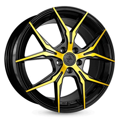 19" Alufelgen Keskin KT19N 5/112 ET45 Black Gold für VW Golf 8 VIII GTI GTD - Bild 1 von 4