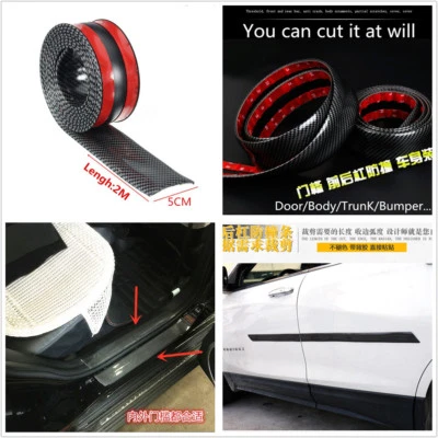 Сделай сам 2 м * 5 см автомобиль внедорожник 3D из углеродного волокна цвет двери потертости пластина протектор наклейка - Изображение 1 из 4