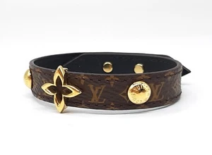 Louis Vuitton Monogram Blooming Bracelet Bangle M6534 monogram canvas Authentic - Picture 1 of 17