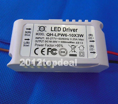 Constant Current Driver for 6-10pcs 3W High Power LED in series,6-10x3w 650mA - Image 1 of 2