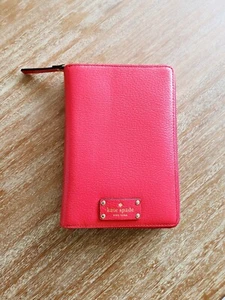 NEW Kate Spade Leather Wellesley Personal Agenda Planner Cherry Red Zip Around - Picture 1 of 5