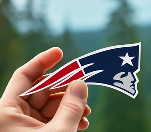 NEW- For NFL New England Patriots Vinyl Sticker Decal 4 x 1.8 INCHES - Picture 1 of 4