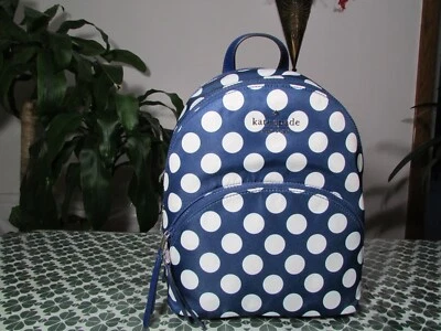 NWT Kate Spade Nylon Karissa n Dot Medium Packpack WKR00320 Blue Multi - Image 1 of 4