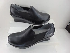 ALEGRIA (BRAND NEW) FRA-601 Black Soft Leather Wedge Womens Size 12 Medium $165. - Picture 1 of 6