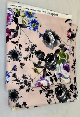 Бледно-розовая ткань с цветами для сада роз от Michael Miller - Изображение 1 из 4