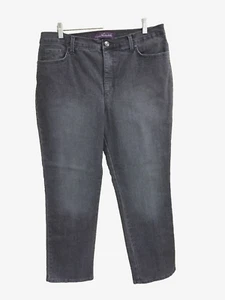 Gloria Vanderbilt Women Size 14 Short Amanda Jeans Gray Stretch Straight Leg - Picture 1 of 6