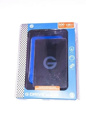 G-Technology 500GB G-DRIVE ev RaW USB 3.1 with Rugged Bumper - Image 1 of 3