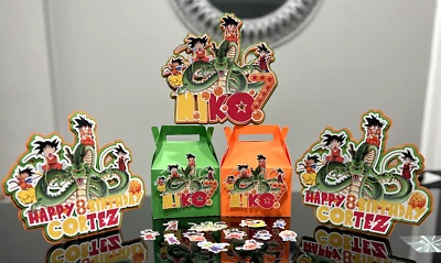 DRAGON BALL Z PERSONALIZED PARTY DECORATION, FAVOR BOXES, TABLE CENTERPIECE, ETC - Image 1 of 4