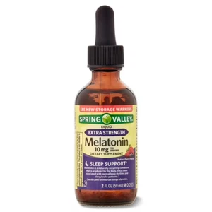 Spring Valley Liquid Melatonin Dietary Supplement, 10 mg, 2 fl oz - Picture 1 of 4