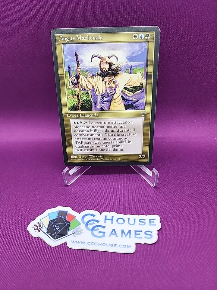 MTG Angus Mackenzie Misprint Miscut Back Alignment Italian Legends *CCGHouse* - Image 1 of 4