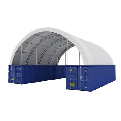 Chery 40'x40'x15' Double Truss Shipping Container Canopy Shelter Outside Use - Image 1 of 4