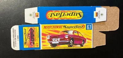 Caja repro Matchbox #67 Volkswagen 1600TL 70-71 tipo G  Foto 1 de 2