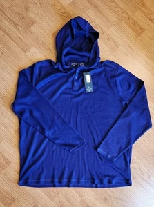 Antigua Mens 3XL Thermal Waffle Knit Lightweight Hoodie Purple NWT - Picture 1 of 11