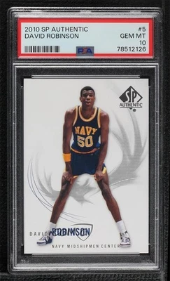 2010-11 SP Authentic David Robinson #5 PSA 10 GEM MT HOF - Image 1 of 2