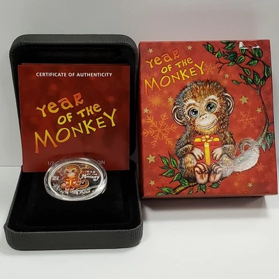 2016 50c Tuvalu 1/2 oz ASW .999 Silver Baby Monkey - Year of Monkey OMP - Q2089 - Image 1 of 4