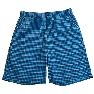 Шорты китайские Lululemon Athletica мужские 36 синие зеленые клетчатые Kahuna 11 дюймов по внутреннему шву - Изображение 1 из 4