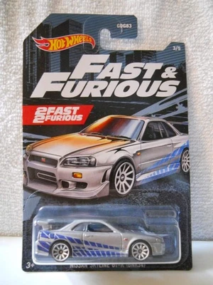 Hot Wheels 2021 Fast & Furious 2Fast 2Furious Brian's Nissan Skyline GT-R BNR34. Foto 1 de 4