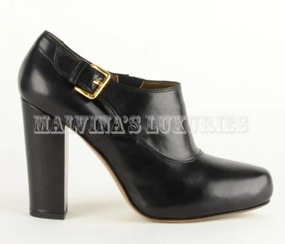 BOTAS MARNI BOTINES CUERO NEGRO DETALLE CORREA HEBILLA talla IT 39 US 9 Foto 1 de 4