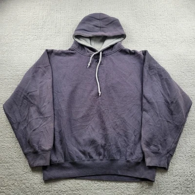 Vintage Starter Sport Hoodie Mens Large Purple Gray Ribbed Panels Logo 90s - Image 1 of 4