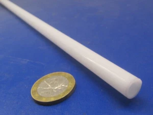 Delrin Tubo Acetal Bianco 0,375" OD x 0,250" ID x 36" Lunghezza - Foto 1 di 8