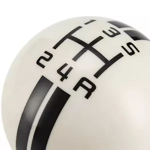 5 Speed Manual Gear Shift Knob Shifter Handle Stick White,For Ford Mustang GT500 - Foto 1 di 13
