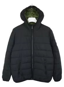 Tommy Hilfiger Giacca Jeans Uomo XL Zip Cappuccio Imbottita Trapuntata - Foto 1 di 14