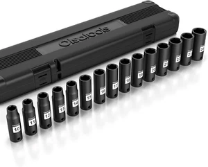 1/2" Drive Cr-Mo Deep Impact Socket Set | Professional-Grade Crmo | 6-Point Metr - Picture 1 of 7