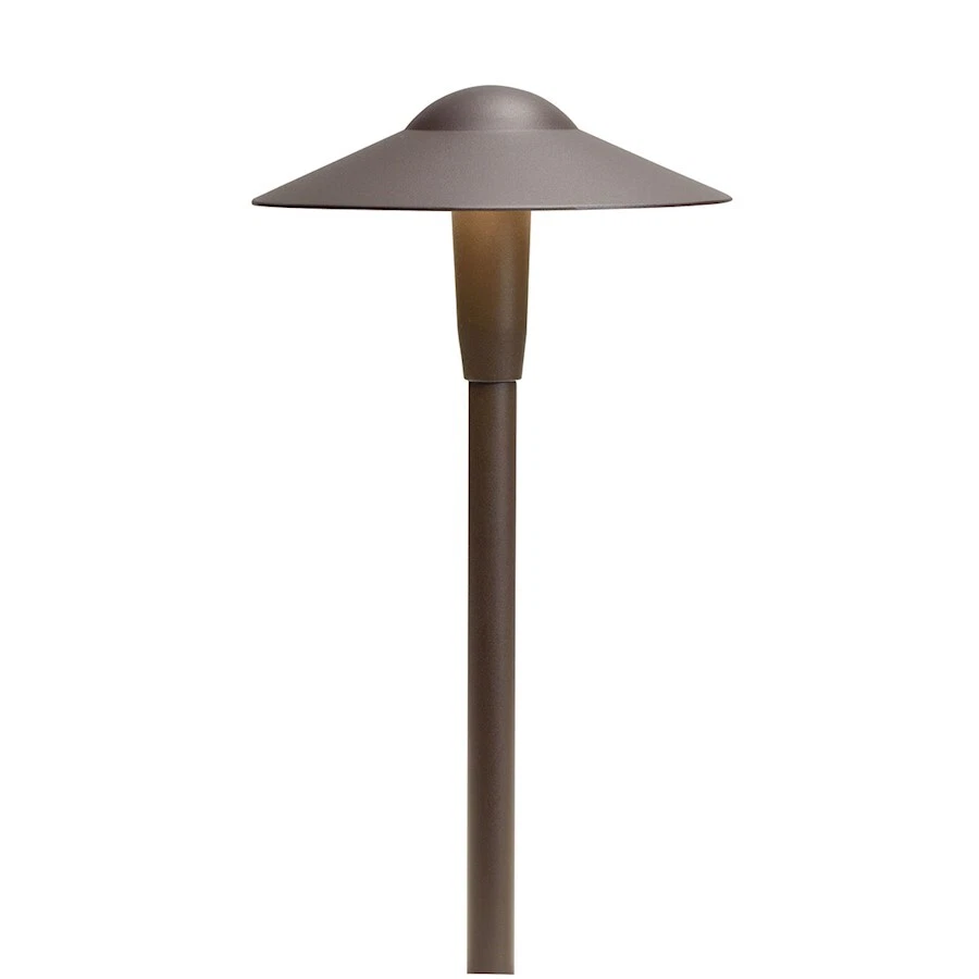 Kichler LED Dome Path Light - Short 2700K, Text Arch Bronze - 15811AZT27R - Image 1 of 1