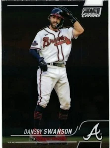 2022 TOPPS STADIUM CLUB CHROME # 169 - DANSBY SWANSON - ATLANTA BRAVES - Picture 1 of 2