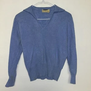 Vintage 60’s Dalton Cashmere Blue Wool Sweater, Size XS - Bild 1 von 2
