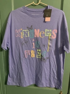 Camiseta Kindness Is Free Talla S Color Azul Teniente ¡Ver fotos! - Imagen 1 de 5