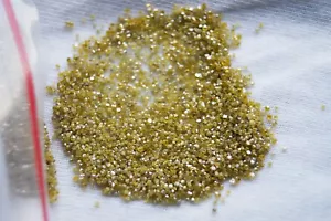Lote de 10 quilates de polvo de diamante amarillo libre de conflictos naturales, lote de polvo de diamante crudo áspero - Imagen 1 de 5