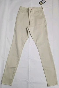 Universal Thread High-Rise Skinny Jeans Cropped Stretchy Slim, Cream, Size 4 - Picture 1 of 3