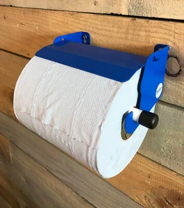 Soporte para toallas de papel azul montable en furgoneta dispensador para detener freno limpieza de oficina - Imagen 1 de 7