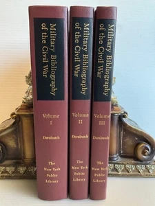 FINE! 3 Vol Set MILITARY BIBLIOGRAPHY OF THE CIVIL WAR w Signature of Dornbusch - Picture 1 of 5