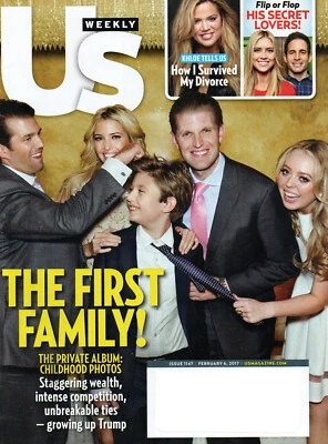 US WEEKLY Magazine February 6 2017 Eric Ivanka Tiffany Barron Donald Trump Jr. - Image 1 of 2