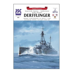Carte papier SMS Derfflinger allemand WW I Battle Cruiser modèle échelle 1:250 - Photo 1/1