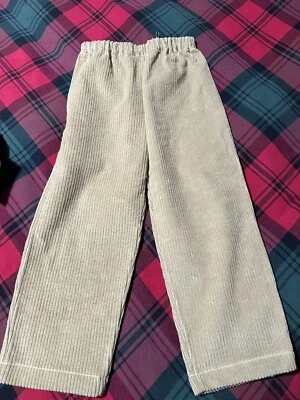 Pants, Unisex, Size 6, New, Handmade, 100% Cotton, Tan Wide Wale Corduroy. - Image 1 of 3
