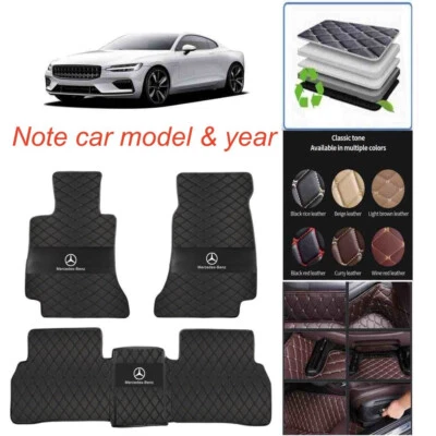 For Mercedes Benz All Models Car Floor Mats Luxury Custom Carpets Waterproof Mat - Image 1 of 4