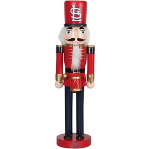 FOCO MLB Team Logo Collectible Holiday 14" Nutcracker (St Louis Cardinals) - Picture 1 of 1