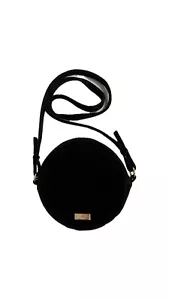 Carolina Herrera Good Girl Womens Black Round Velvet Cross body Bag - Picture 1 of 5