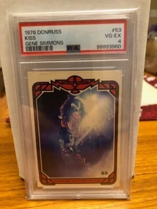 1978 Donruss KISS Card Series 1 #53 Gene Simmons PSA 4 VG-EX - Picture 1 of 2