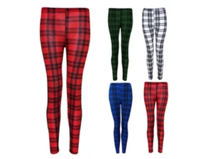 Ladies Womens Printed Stretchy Skinny Full Length Trouser Leggings Size 8-22 - Picture 1 of 5