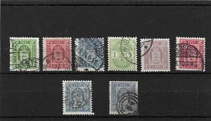 Stockcard with 8 Early Denmark Stamps - Picture 1 of 1