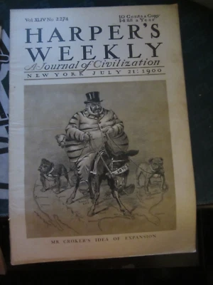 Harpers Weekly Magazine July 21 1900 Croker's Expansion New York Beer Garden 64 - Image 1 of 2