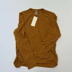 CALIA Women's Tissue Texture Long Sleeve Golf Crew Size Large Golden Warmth NWT - Picture 1 of 6