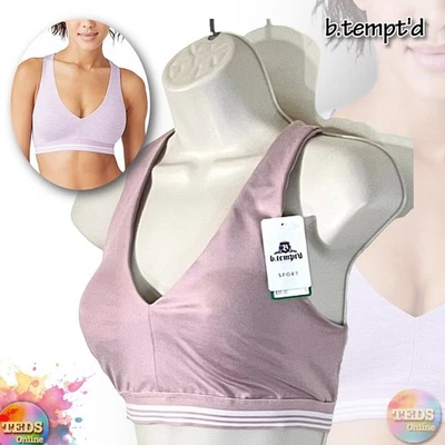 NWT b.tempt'd by Wacoal Women's Size L B.Active Sports Bra 910505 Pink - Image 1 of 4