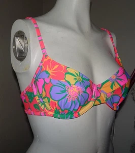 Wild Fable Floral Underwire Bikini Top Womens Sz S, Adjustable Straps NWT - Picture 1 of 5