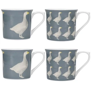 KitchenCraft "Goose" 4-Piece Ceramic Mug Set Packed in Easy-to-wrap Gift Box - Picture 1 of 18